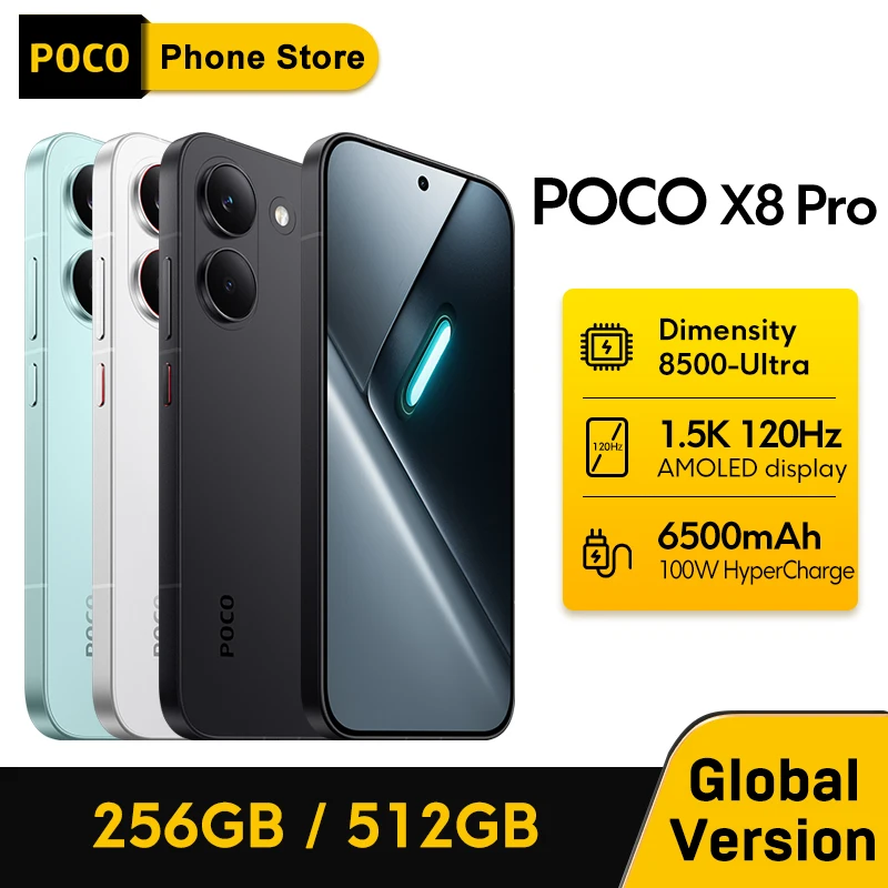 POCO X8 Pro 5G Smartphone Global Version Dimensity 8500-Ultra