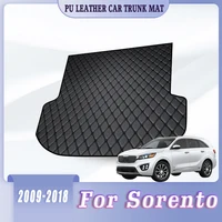 Alfombras para maletero de coche, alfombrillas para Kia Sorento 2018 2017 2016 2015 2014 2013 2012 2011 2010 2009 (5 plazas), cubiertas de accesorios para automóviles