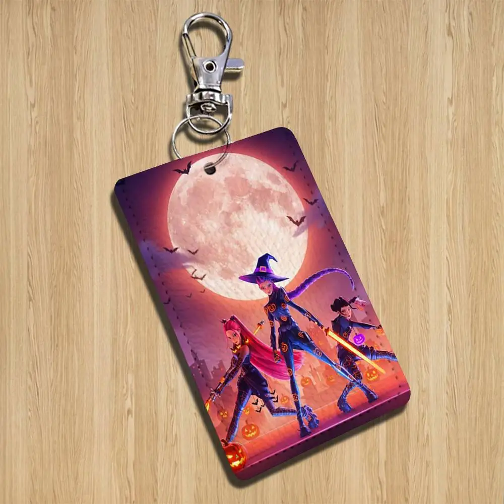 R-Rumi j-Jinu شيطان الصيادين الكرتون المغني أنيمي بطاقة المفاتيح موضة قلادة حقيبة معرف بطاقة الباب حافظة حافلة بطاقة لطيف الكبار