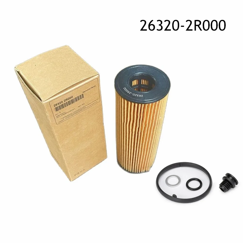 4PCS 26320-2R000 New Car Engine Oil Filter Element 263202R000 26350-2R000 For Hyundai Santa Fe IV 2.0 Diesel Engine /Tucson NX4