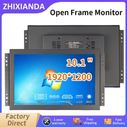 Open Frame Industrial Touch Screen Monitor 10.1 Inch 1920*1200 IPS 16:10 Ratio LCD Display With BNC VGA HDMI AV USB Interface