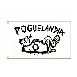 Poguelandia Flag Outer Banks Fun Poster Durable Men's Cave Wall Flag Suitable For University Dormitory Room Decor