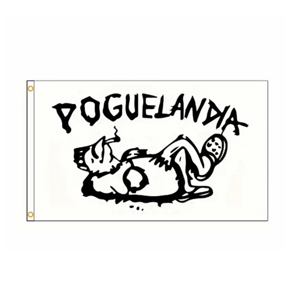 Poguelandia Flag Outer Banks Fun Poster Durable Men's Cave Wall Flag Suitable For University Dormitory Room Decor