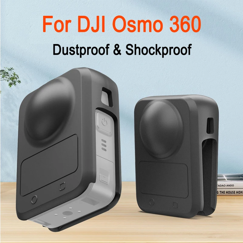 PULUZ Housse en silicone tout-en-un pour DJI Osmo 360 corps de caméra panoramique et étui de protection complet d'objectif