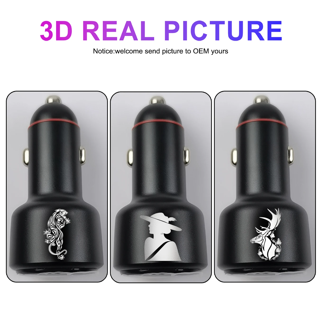 PSDA 3D 200W Car Charger Fast Charging Quick Charger QC PD 3.0 For iPhone 14 Type C USB Car Charger For Samsung Laptops Tablets