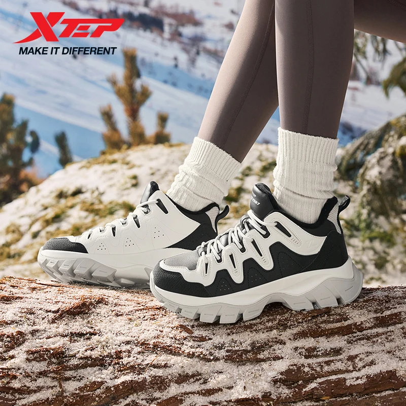Xtep Chuanxing lite Cotton Shoes For Women  Autumn Comfortable Casual Shoes Trendy Retro Soft Sneakers 876318370007