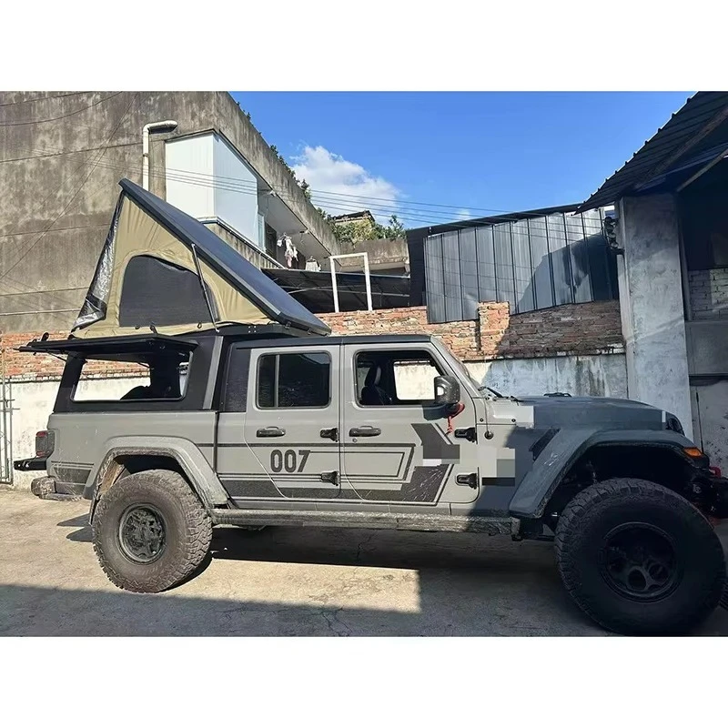 Camping Waterproof Triangular Tent Box Rooftop Aluminum Hard Shell Car Roof Top Tent With Roof Rack for Gladiator