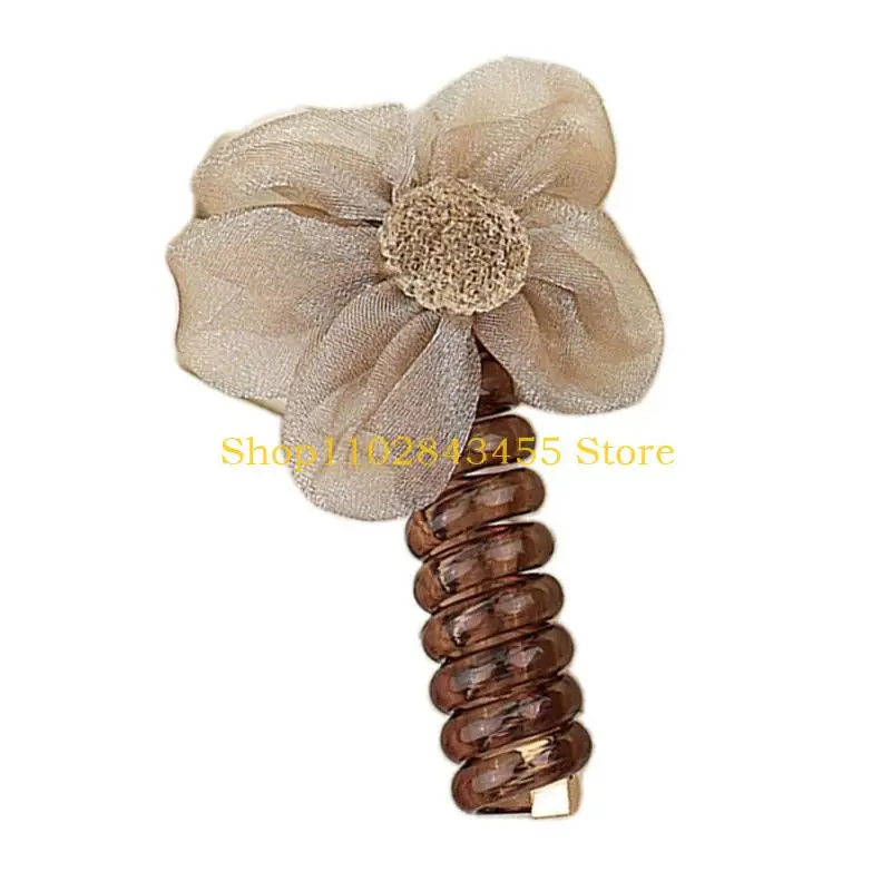 

49MC Flower Scrunchy Hair Rope Ties Hair Bracelets Ponytail Holder for Women Girls