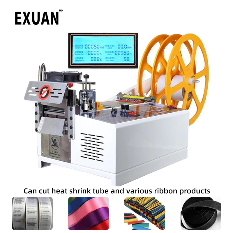 Automatic Computerized Rope Cutting Machine Cold and Hot Zipper Cutting Ribbon Cutting Webbing Machine Elastic Band LCD Screen