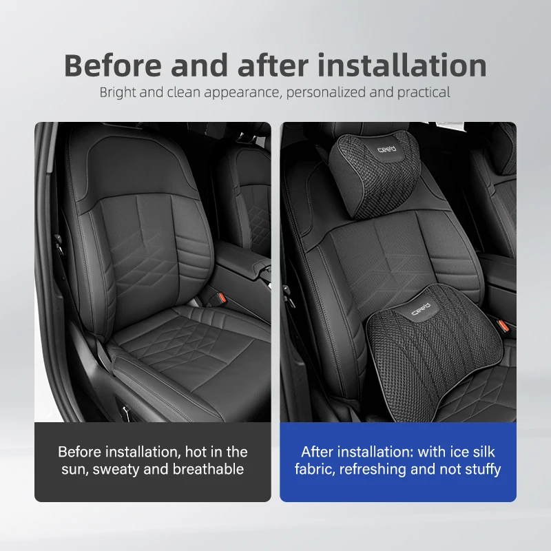 For KIA Car Seat Ice Silk Headrest Lumbar Cushion Pad Accessories Ceed ED 2006 2007 2008 2009 2010 2011 2012 view 4