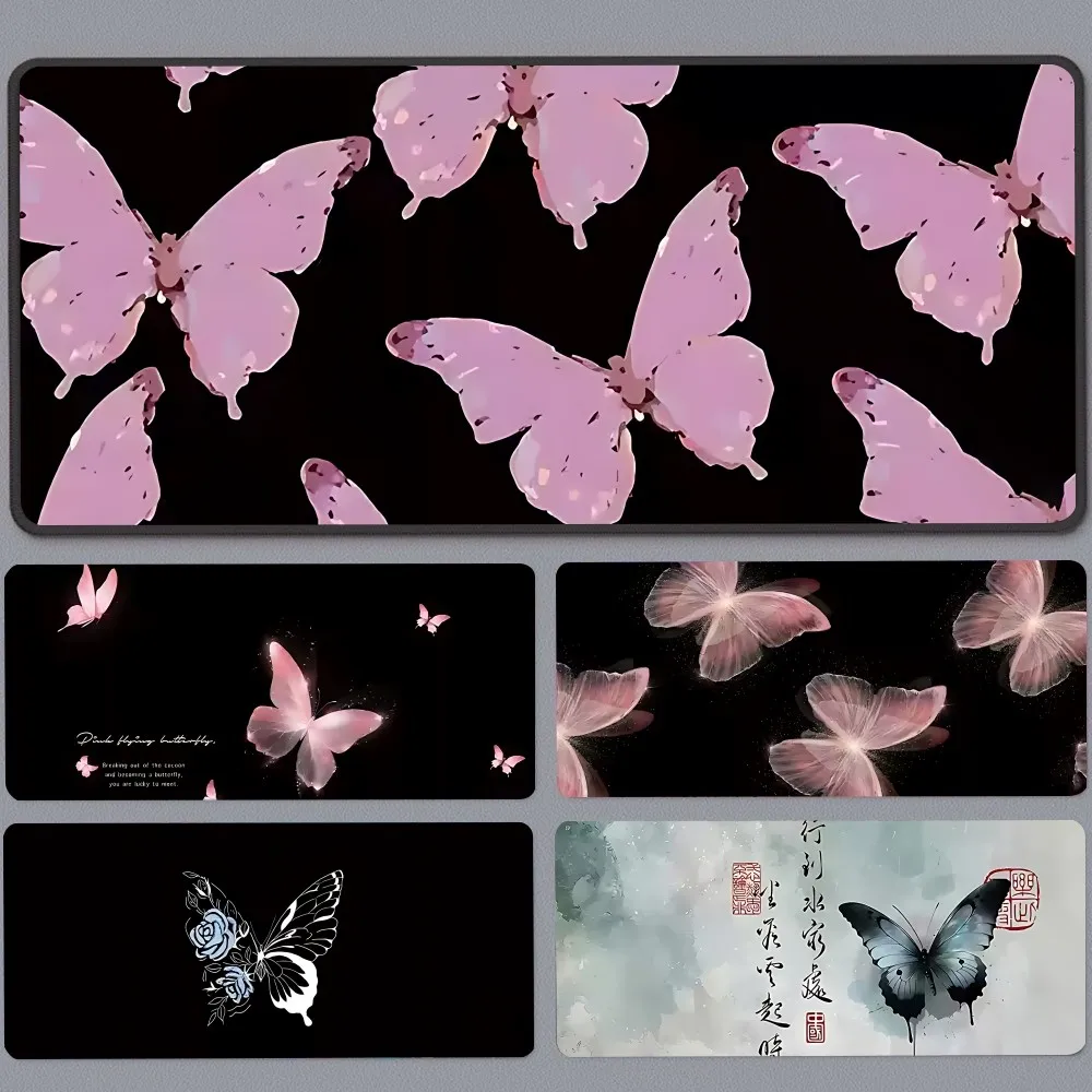 

Pink Girl Butterfly Mousepad Mousepad New Arrivals Large Gaming Mousepad L XL XXL Gamer Mouse Pad Size For Keyboards Mat