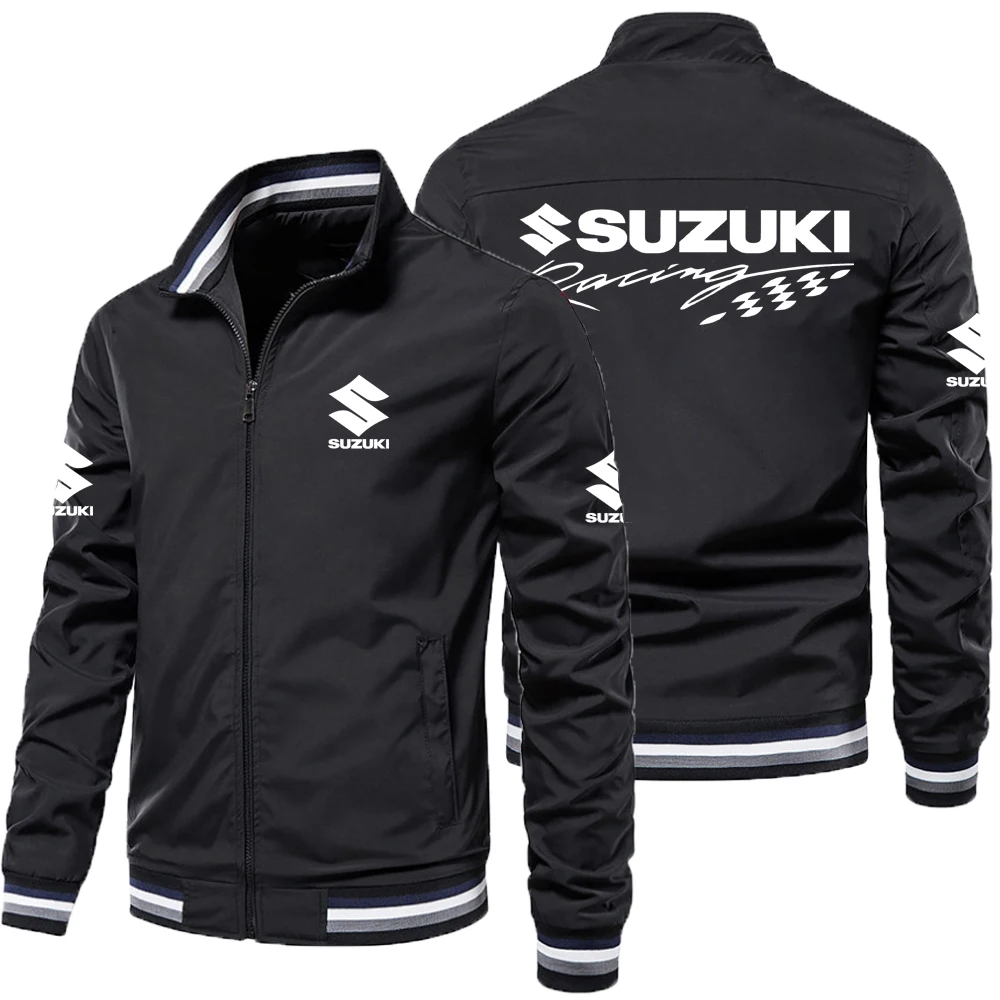 Chaquetas de Motocicleta Suzuki para Hombre, Abrigo de Primavera y Otoño, Chaqueta Holgada para Hombre, Abrigos 2026, Ropa Deportiva Informal Nueva para Hombre
