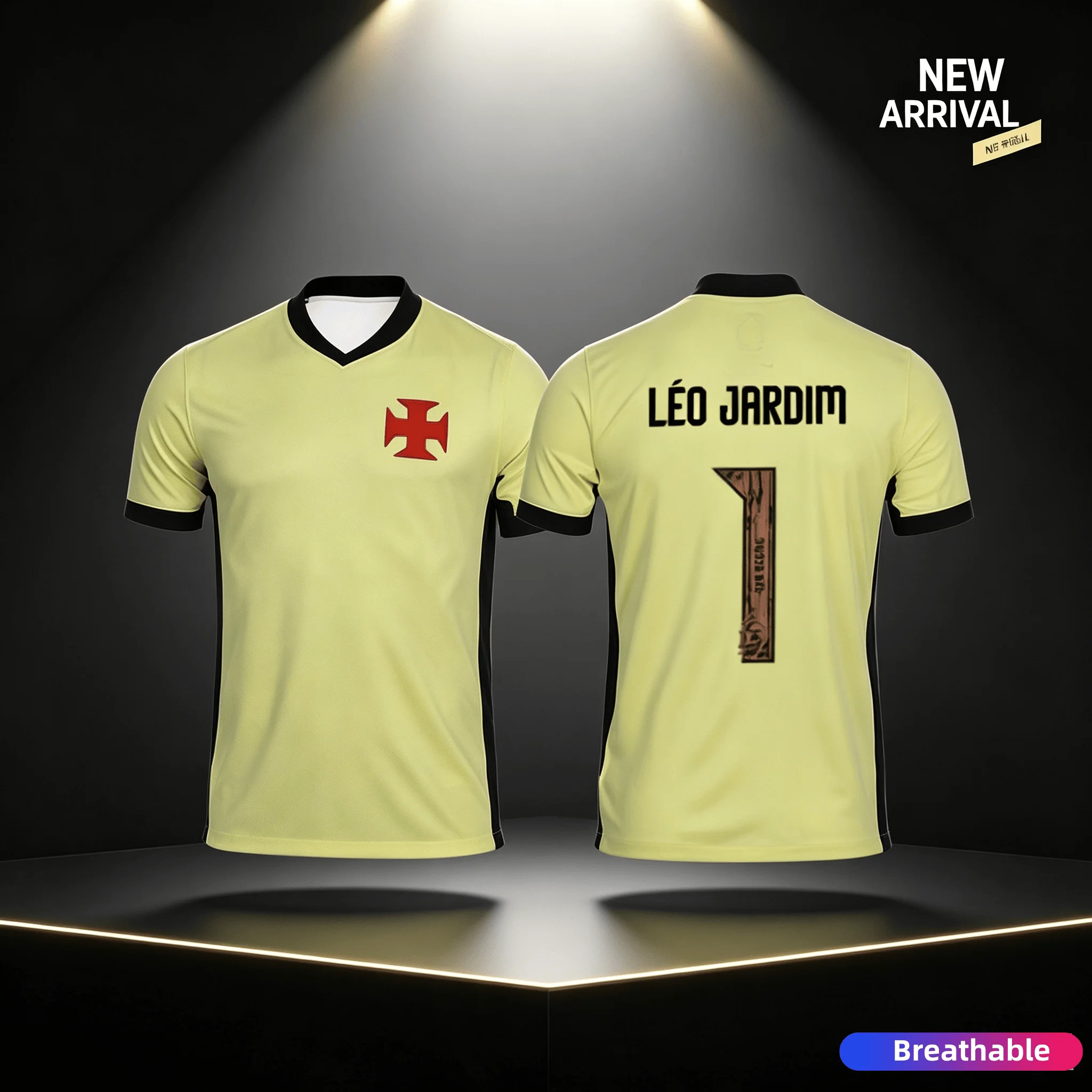 2026_2027 Vasco Da Gama Brasilianisches Fußballverein-Trikot für Herren und Damen, Sportliches, Übergroßes, Atmungsaktives, Schnell Trocknendes Streetwear-Oberteil