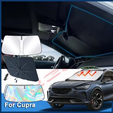 Auto Parts For Cupra Formentor 2020~2025 2024 Car Front Window Sun Visor Blocks UV Refletive Parasol Sunshade Protector Cover