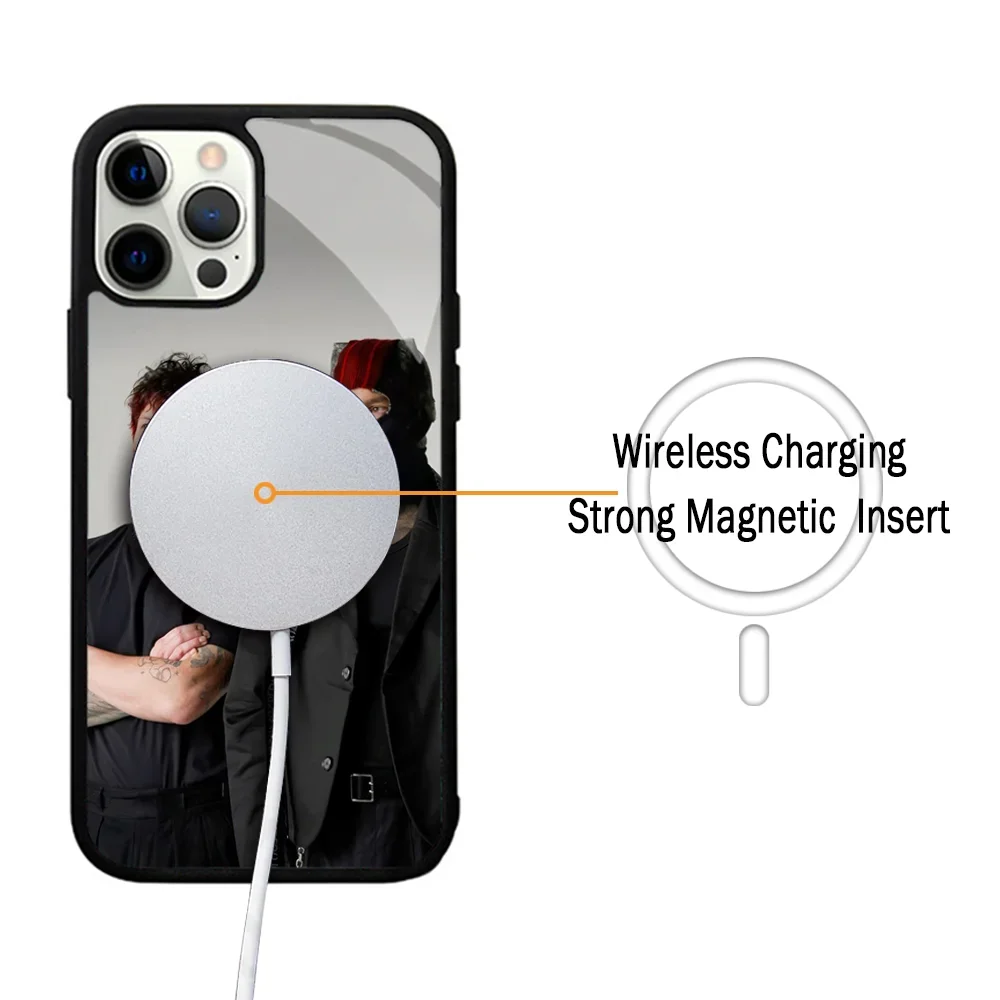 T-Twenty One P-Pilots Albus Phone Case For IPhone 11 12 13 14 15 Plus Pro Max Mirror Acrylic Cover For Magsafe