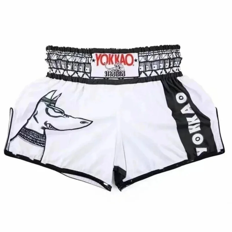 Sports Breathable Thai Shorts 2024 New Boxing Training Pants Print Design Quick Drying Training Shorts Beach Gym Shorts For Men