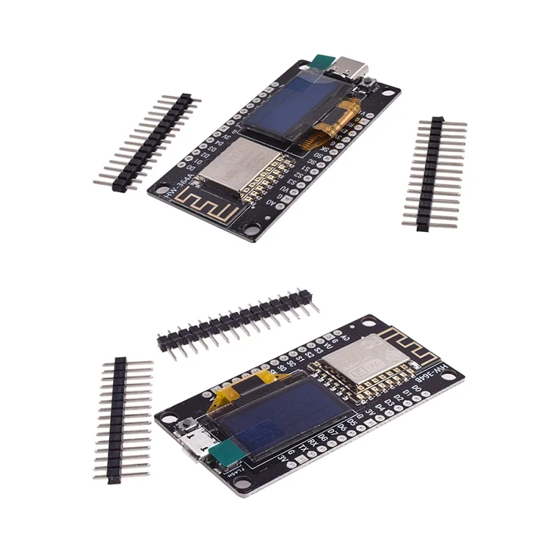 NodeMCU ESP8266 Entwicklungsboard mit 0,96 Zoll OLED-Display CH340G ESP-12E WiFi-Modul TYPE-C USB für Arduino/Micropython