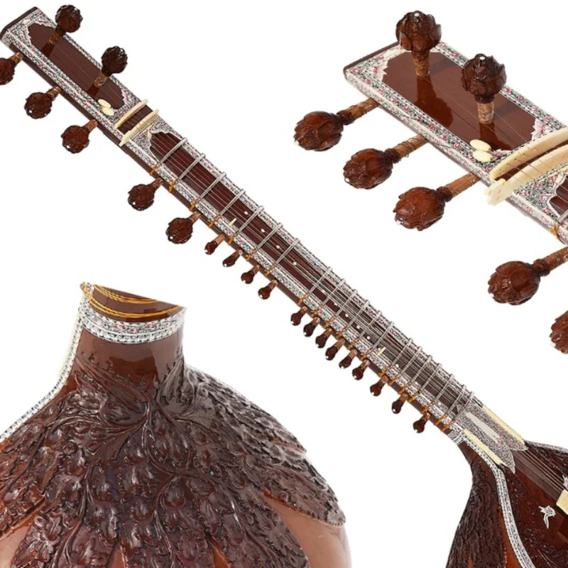 Sitar, Ravishanka style, professional performance model with hard case