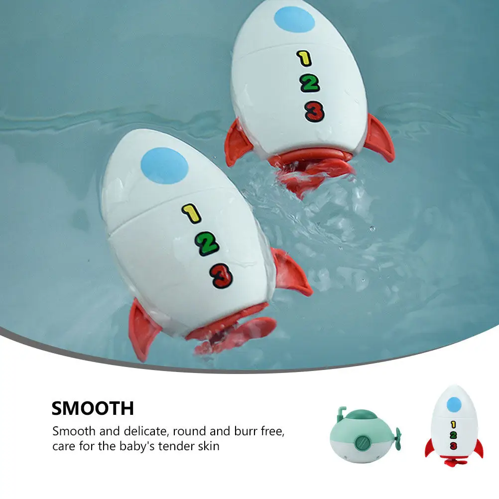 2pcs Wind-Up Submarine Bath Toys for Babies – Smooth Creative Shower Plaything, Fun Bathing Accessories