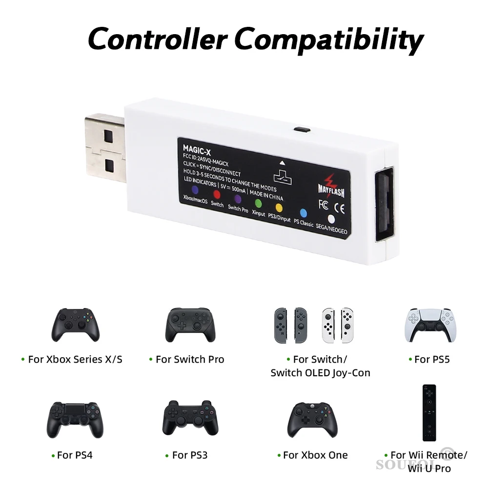 シンメティックコントローラー用の新しいワイヤレスアダプター,xboxシリーズx/s/xbox1/ps3/スイッチ/ppi/スチーム/セガ/pc,2022