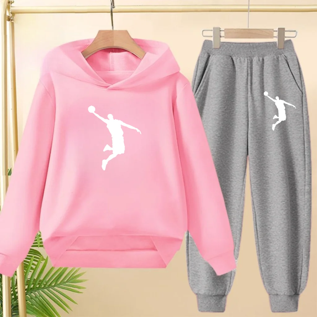 مجموعة ملابس رياضية مطبوعة على شكل جوردان لخريف وشتاء 2025 عبارة عن مجموعة ملابس رياضية للأطفال للجنسين #3