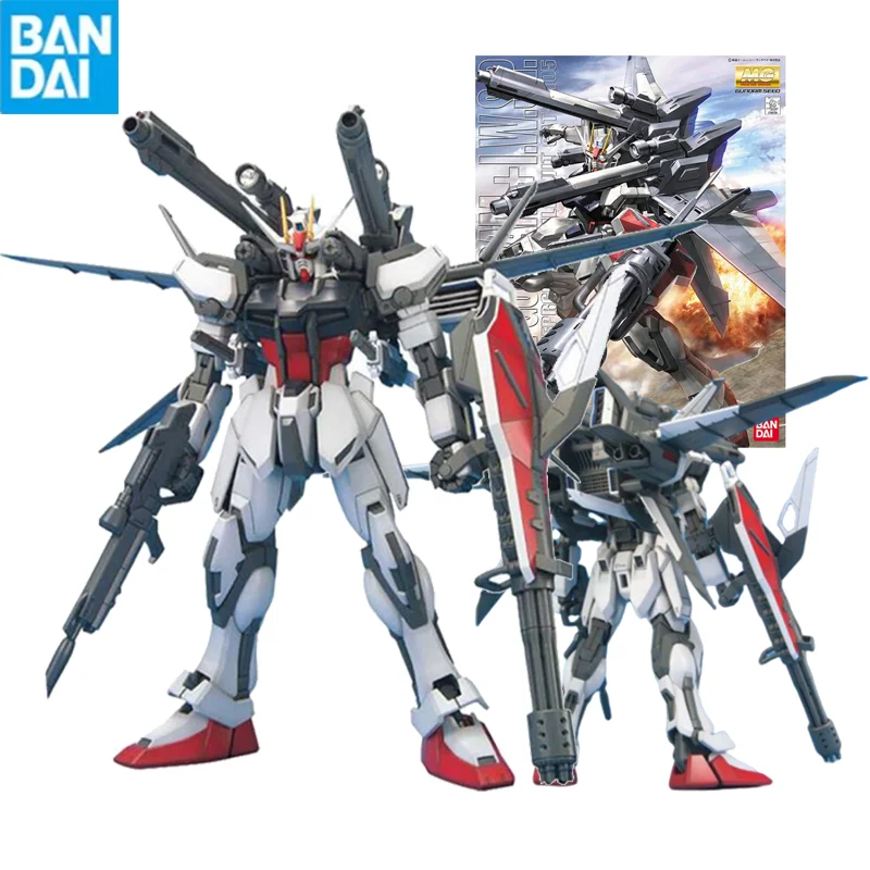 Bandai Gunpla Mg 1/100 Gat-X105 Strike Gundam Iwsp Assembly Model Collectible Anime Robot Kits Toys Figures Models Kids Gift