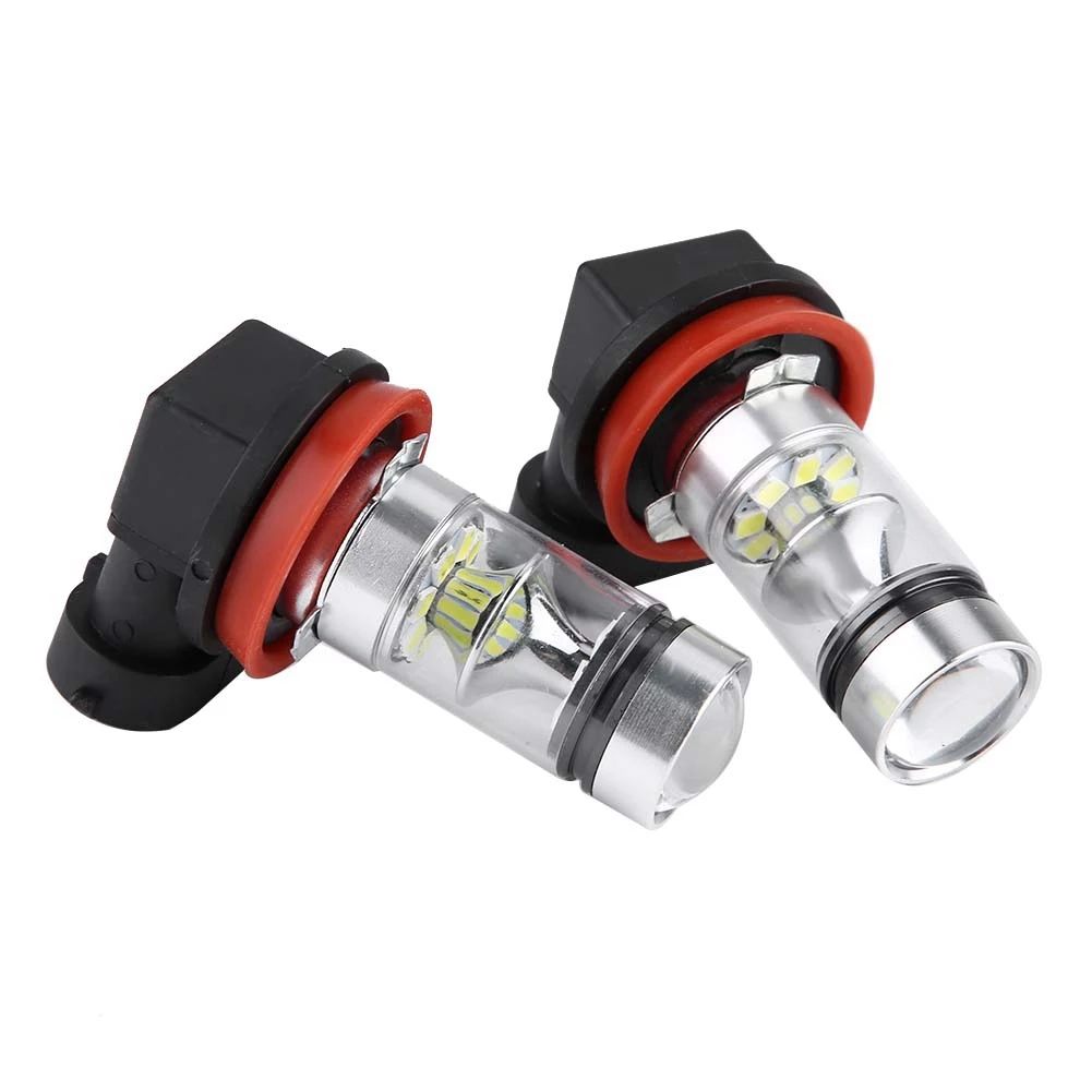Car Fog Light 2x H8 H9 H11 6000K Super White 100W LED Headlight Bulbs Kit Fog Car Driving Light LED Headlight Fog Driving Light