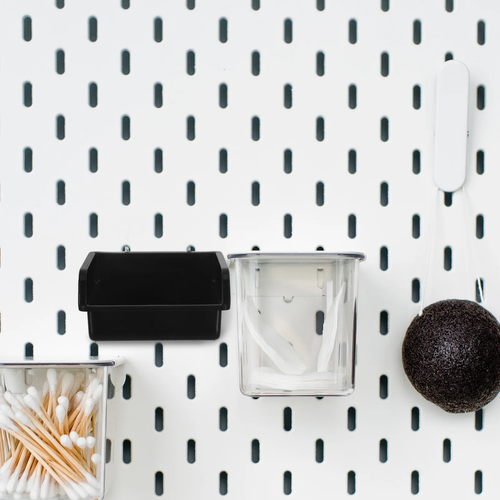 

10pcs Parts Storage Organizer Box Heavy Duty Pegboard Bins With Hooks For Workshop Garage Wall Hardware Component Storage