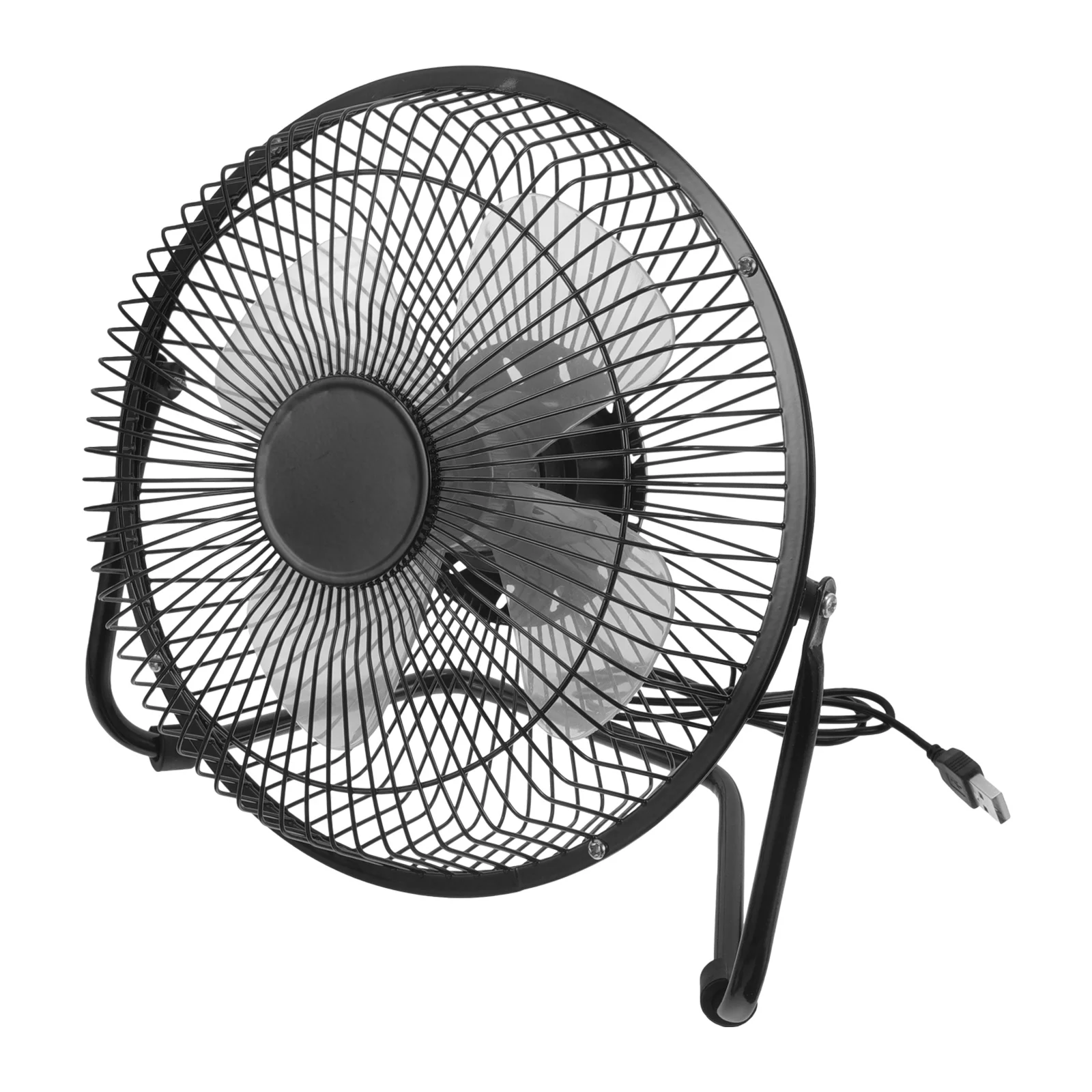 

8 Inch USB Powered Retro Fan Metal Ultra Quiet 360 Degree Adjustable Desktop Laptop Mini Table Cooling Fan Portable