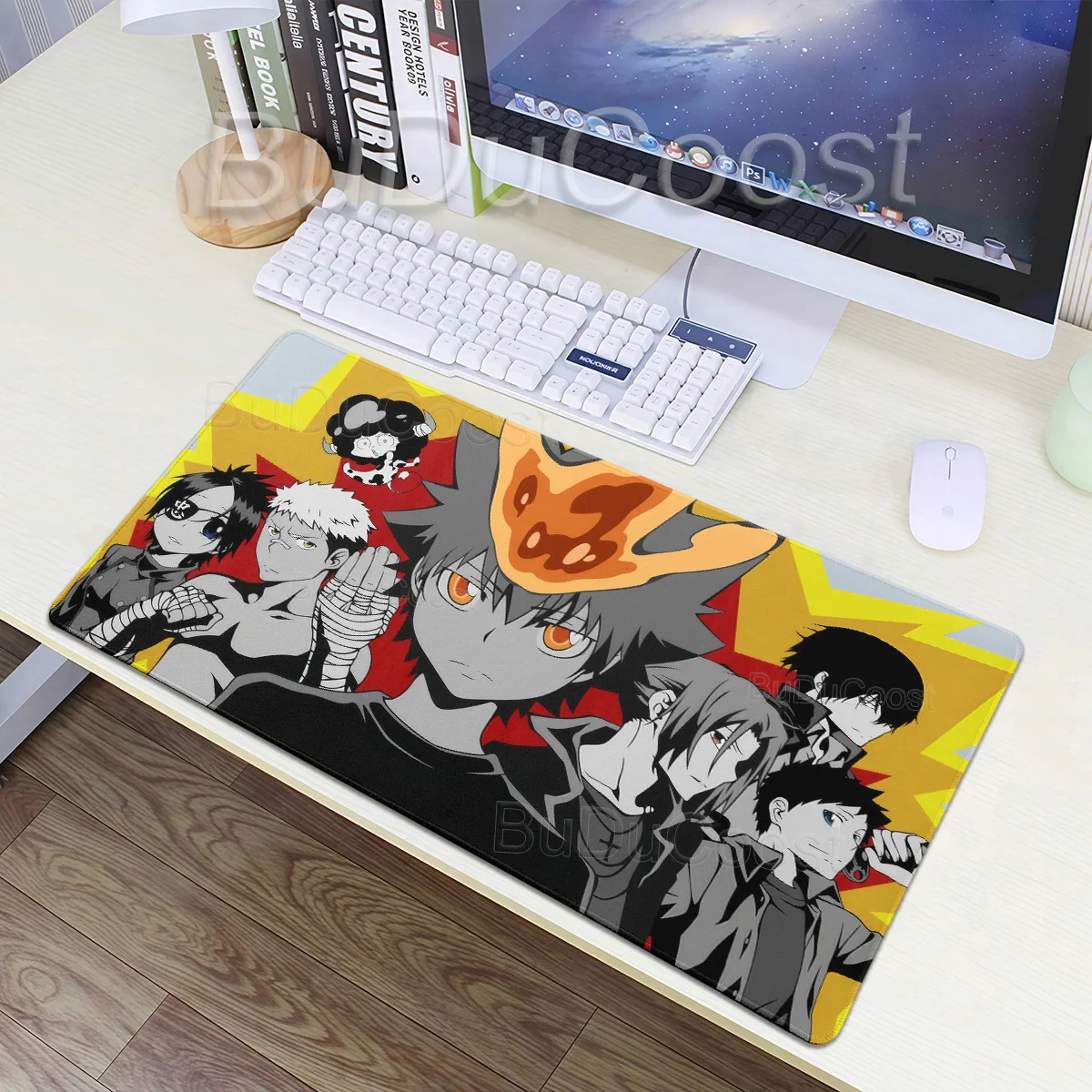 Katekyo Hitman Reborn Computer Mouse Pad Gamer Rubber Mat Diy Deskpad Setup Gamer Accessories Non-slip Table Pads Pc Gaming Mice