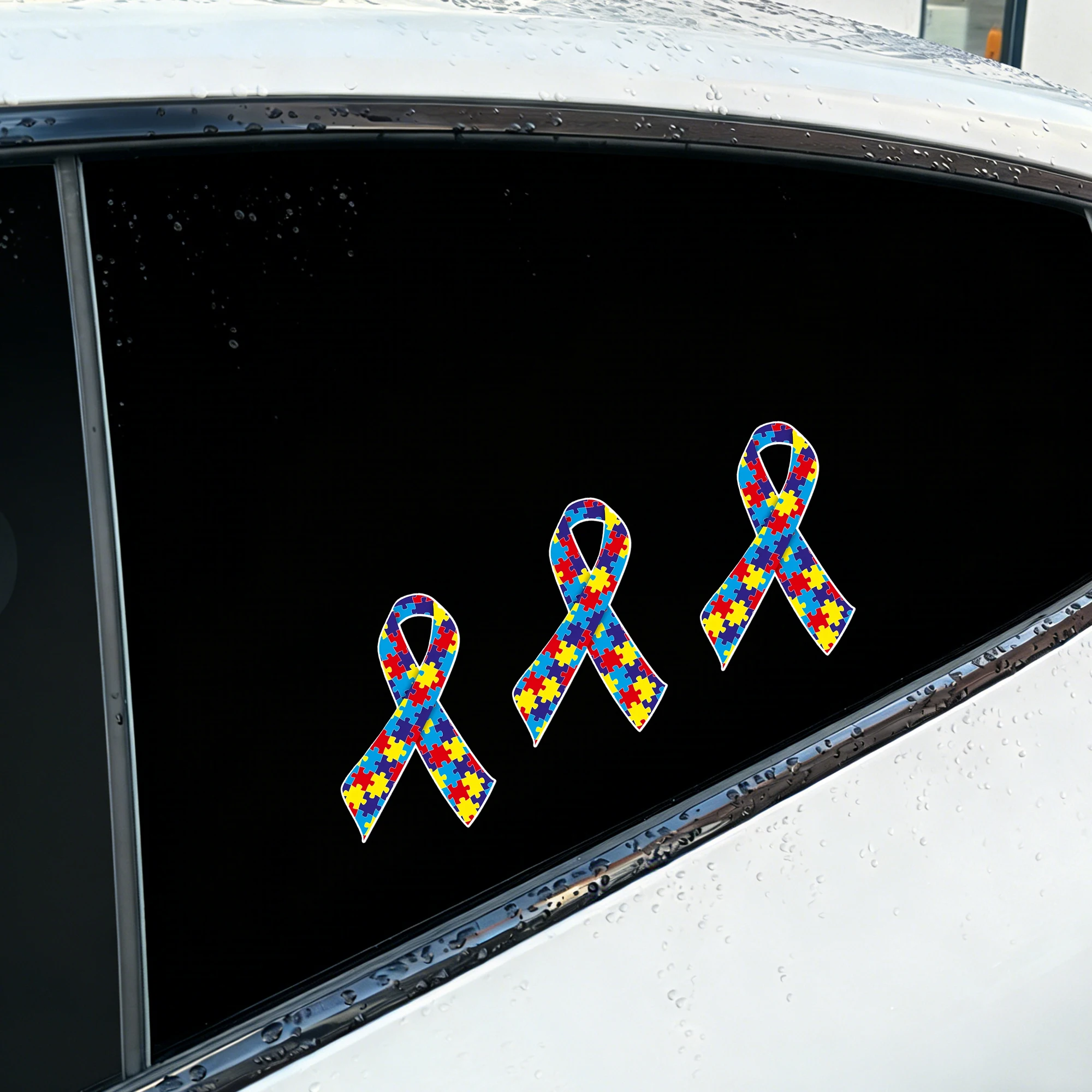 3PCS Autism Stickers Car Stickers Waterproof DIY Auto Window Bumper Motorcycle Fuel Tank Side Body Sunscreen Vinyl Decals view 3
