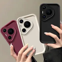 For Huawei Pura 70 Case Huawei Pura 70 Pro Phone Case ADY-LX9 HBN-LX9 Matte Back Cover + Skin Feel Protection Shockproof Covers