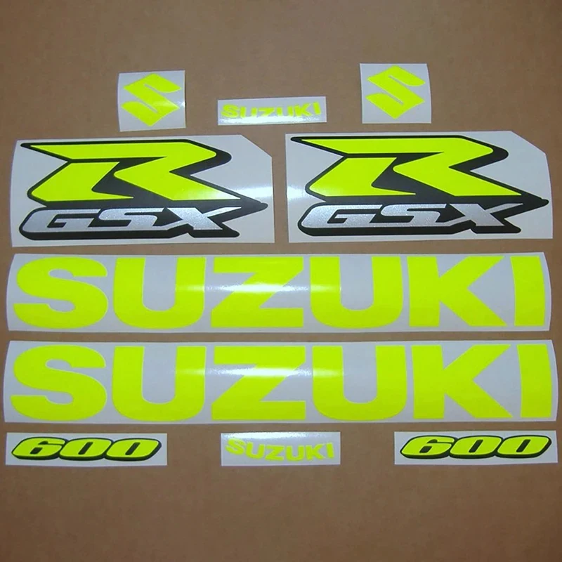 

For Suzuki GSXR 600 Stickers Decals Tank Logo Set Helmet Emblem Vinyl Kit