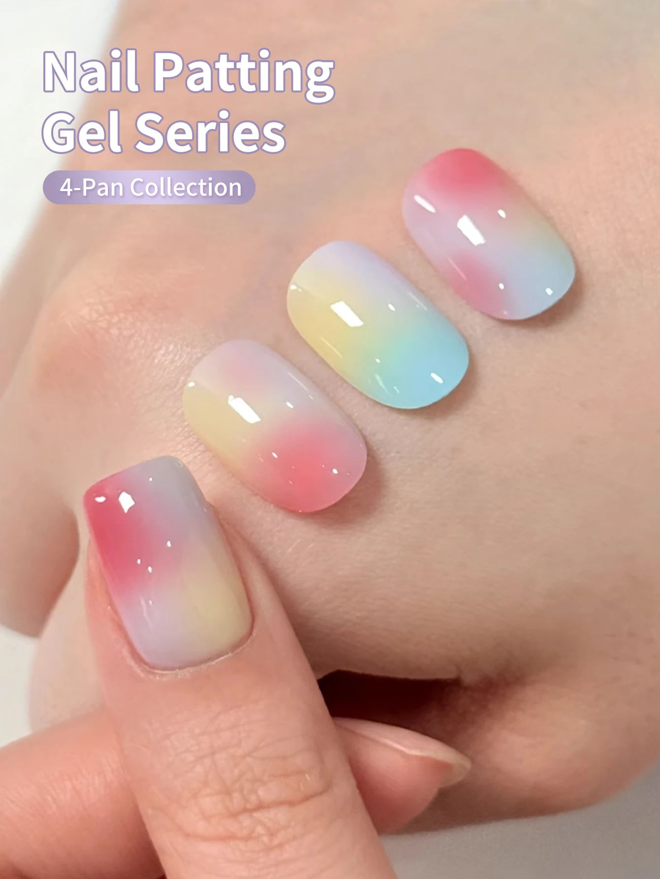 MORDDA 4 colori che accarezzano la colla sbavature in scatola ad alta saturazione popolare semi-solida colla per smalto salone da donna manicure fai da te