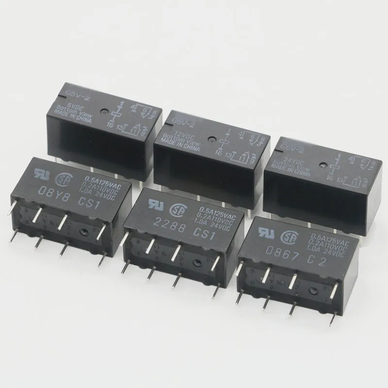 10PCS/Lot Relay G5V-2-5VDC G5V-2-12VDC G5V-2-24VDC 5V 12V 24V Brand New and Original 2A Signal Relay 8PIN