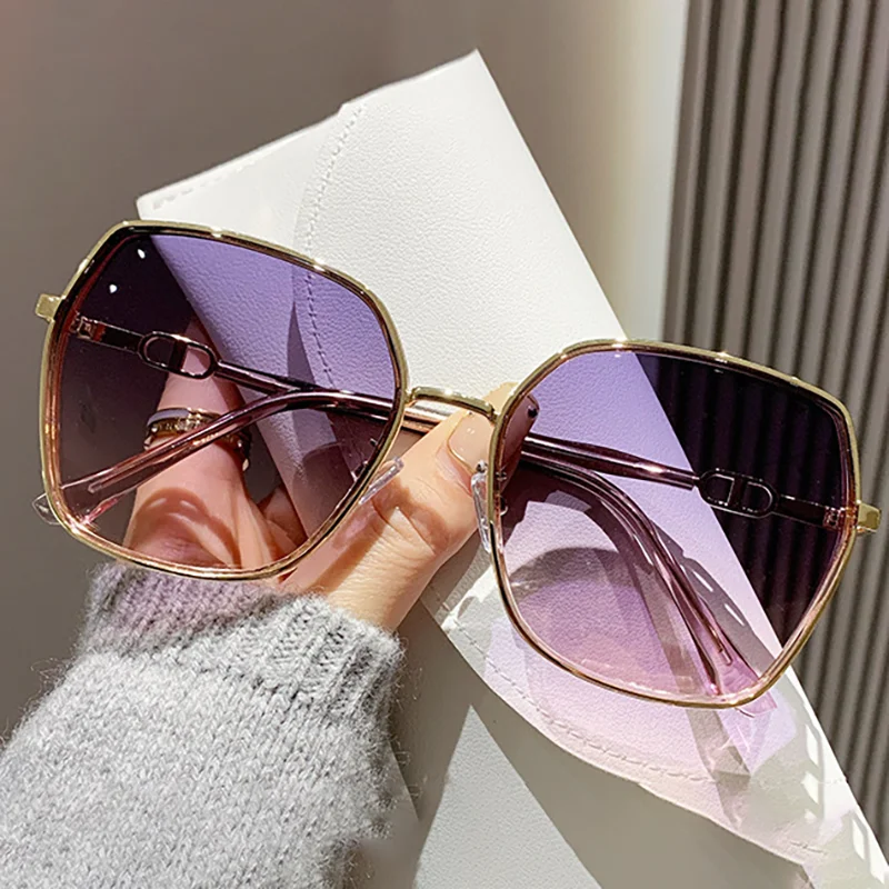 K-Pop Demon Hunters Saja Boys Jinu Cosplay Glasses Pink Gold Gradient Eyewear Metal Plastic Glasses Halloween Costume Accessory