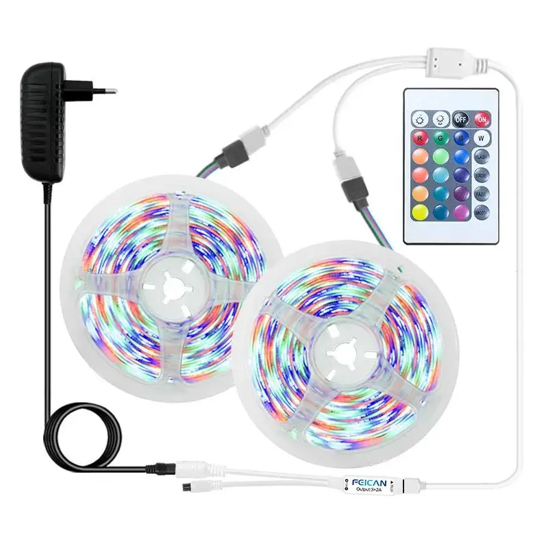 

RGB LED Strip 10M SMD2835 Waterproof Kit Power Supply 12V Remote Control RGB Tape Ambilight Backlight Ribbon