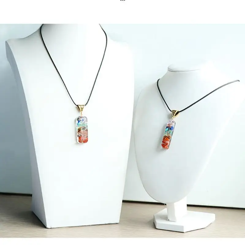 1Pcs Of 7 Chakras Crystals Stones Orgone Pendant Energy Orgonite Necklace