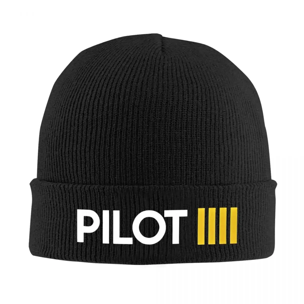 Gorro de piloto de capitán a rayas para otoño e invierno, gorros cálidos para avión, gorro acrílico para hombre y mujer