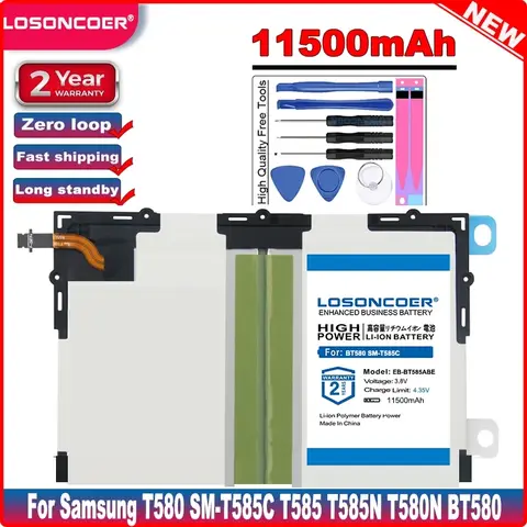 11500mAh EB-BT585ABE EB-BT585ABA Battery For Samsung Galaxy Tablet Tab A 10.1 2016 T580 SM-T585C T585 T585N T580N BT580 + Tools