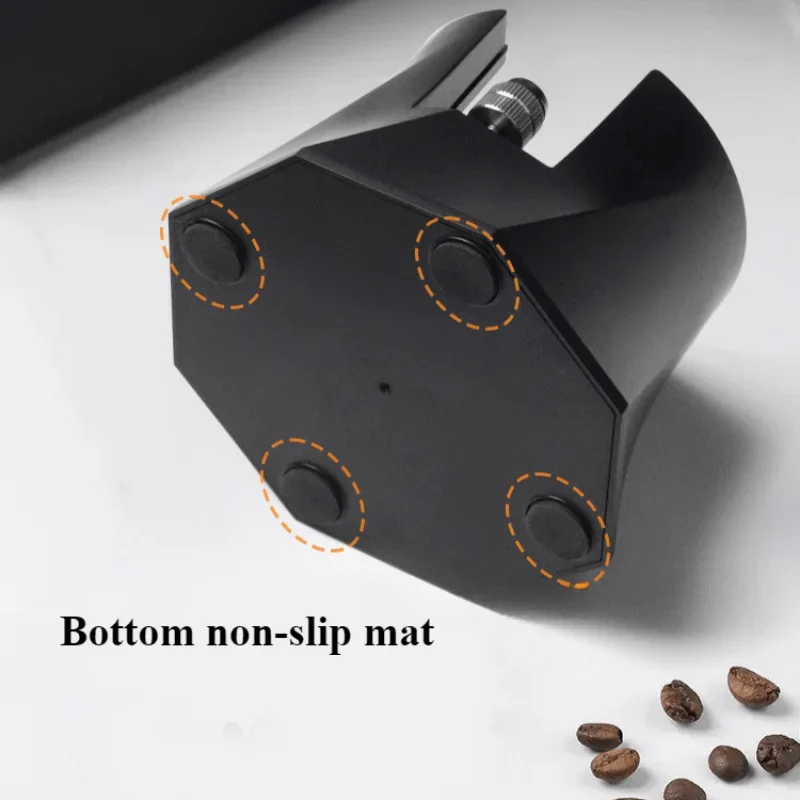Adjustable Espresso Tamper Holder Spiral Black Powder Pressing Stand with Anti-Slip Base for Coffee Machine Handles Kitchen Tool - view 4