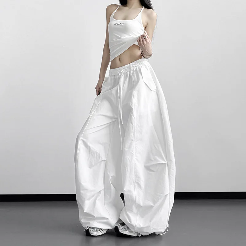 Korean Style High Waisted Wide Leg Pants for Women in 2026 Spring, New Loose and Slim Fit, Versatile Student Style Casual Pants