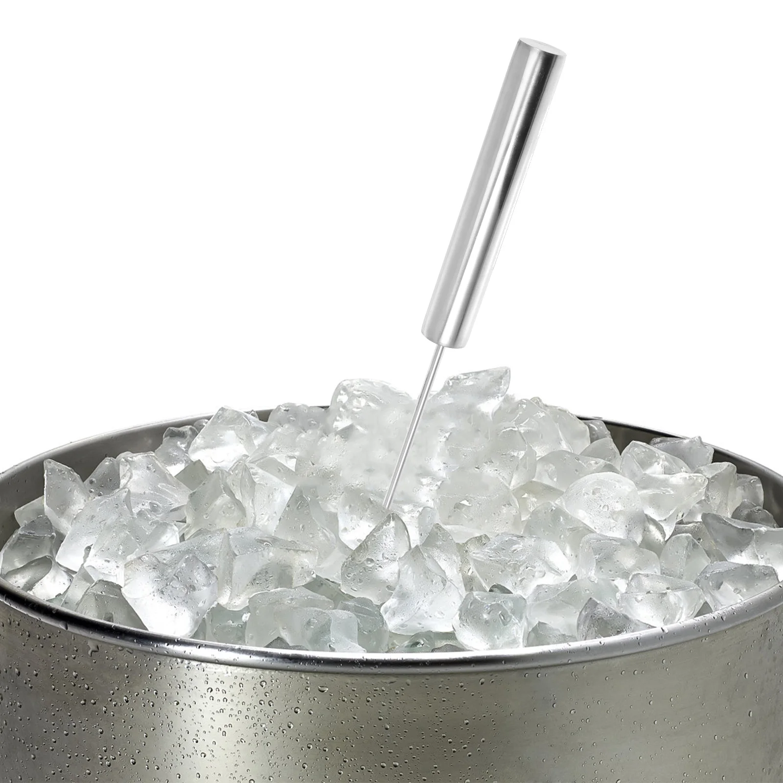 

Stainless Steel Pick For Bar Home Crusher Tool, Compact Portable Design, Silver Color, Ice Chisel For Refrigerator Door,