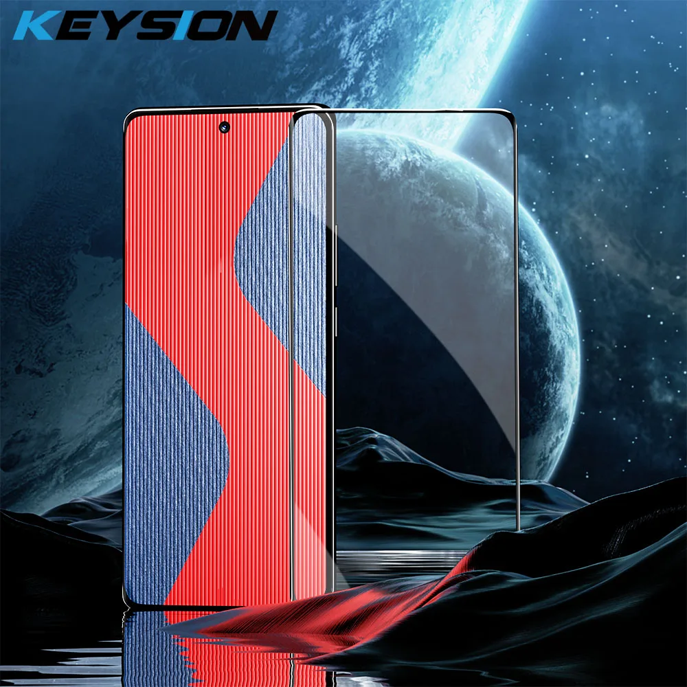 KEYSION Tempered Glass Full Cover for OPPO Reno 12 Pro 5G A60 A3 Pro HD Screen Protective Film for Realme GT 6 6T Neo 6 SE C65