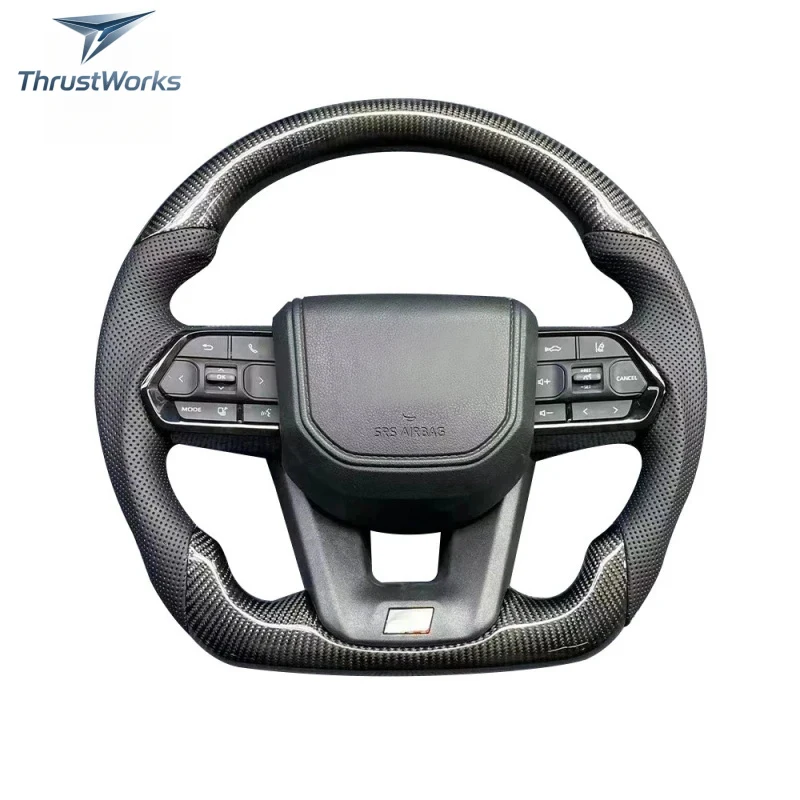 

ThrustWorks Real Carbon Fiber Peorated Leather Custom Steering Wheel Camry 2018-2021 New