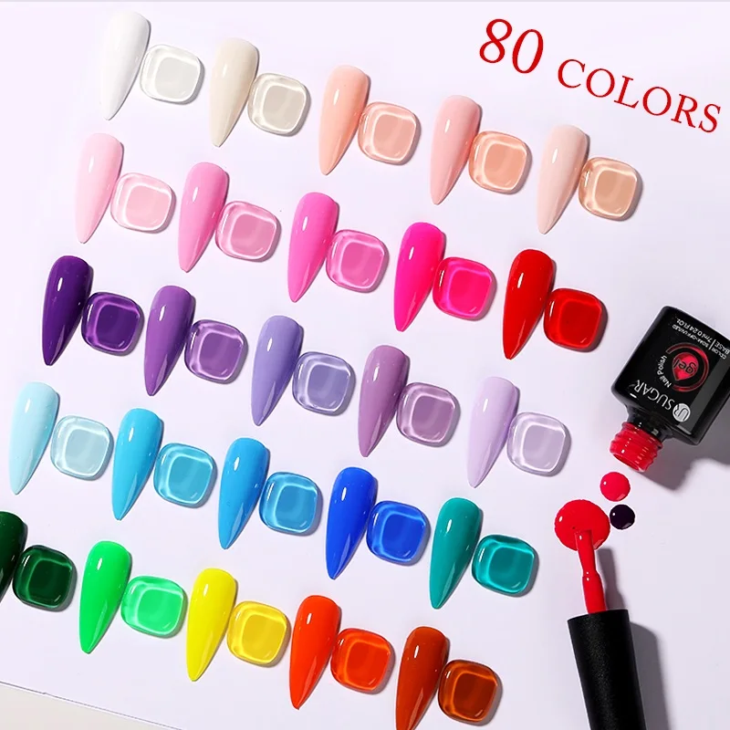 UR SUGAR-esmalte de uñas en Gel con lentejuelas brillantes, Gel de Color semipermanente, Base Vernis, capa superior, manicura artística, Gel UV para remojar, 7ml