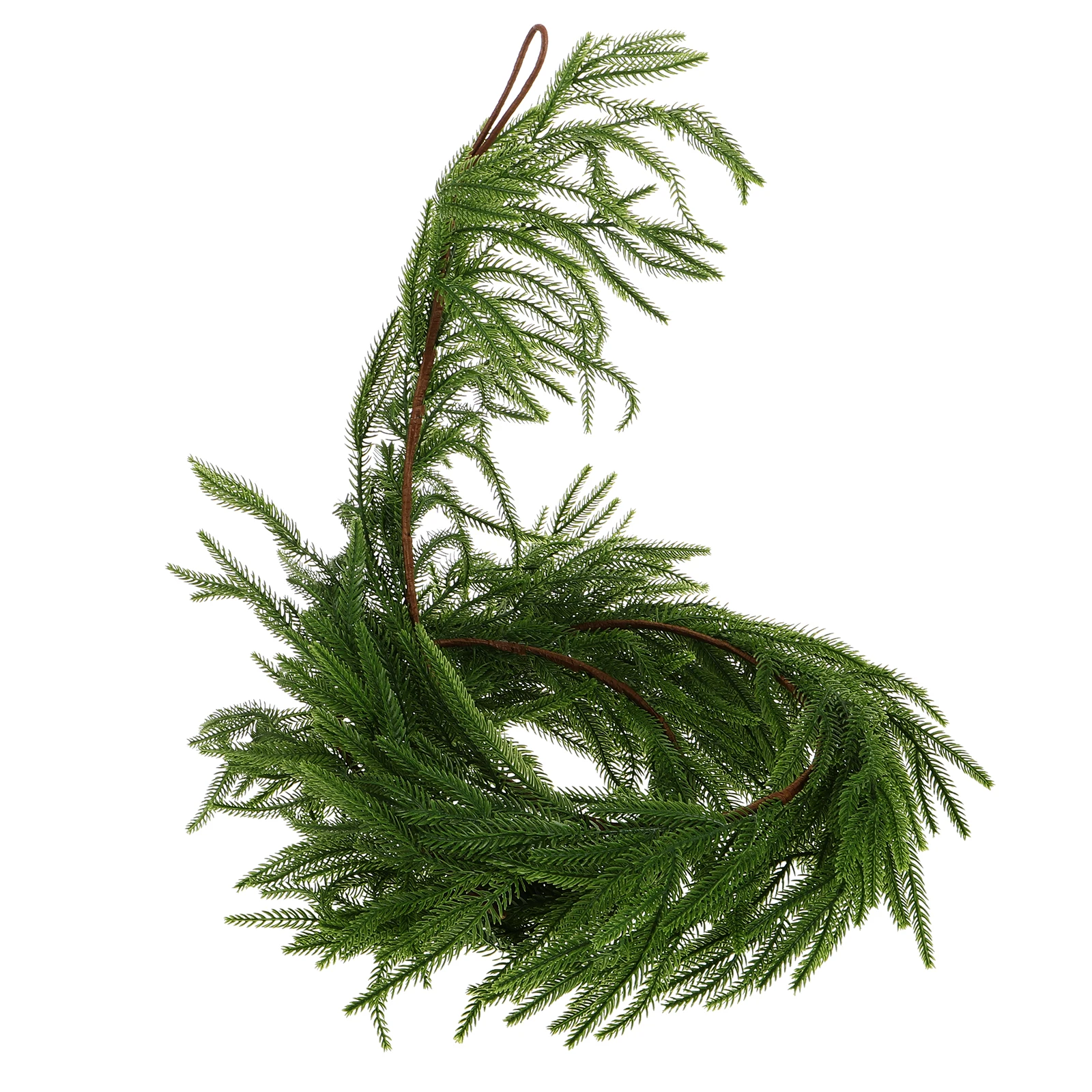 

Simulated Pine Needle Vine Christmas Garland Decor Artificial Wreath Fake Greenery for Mantle Decoration with Faux
