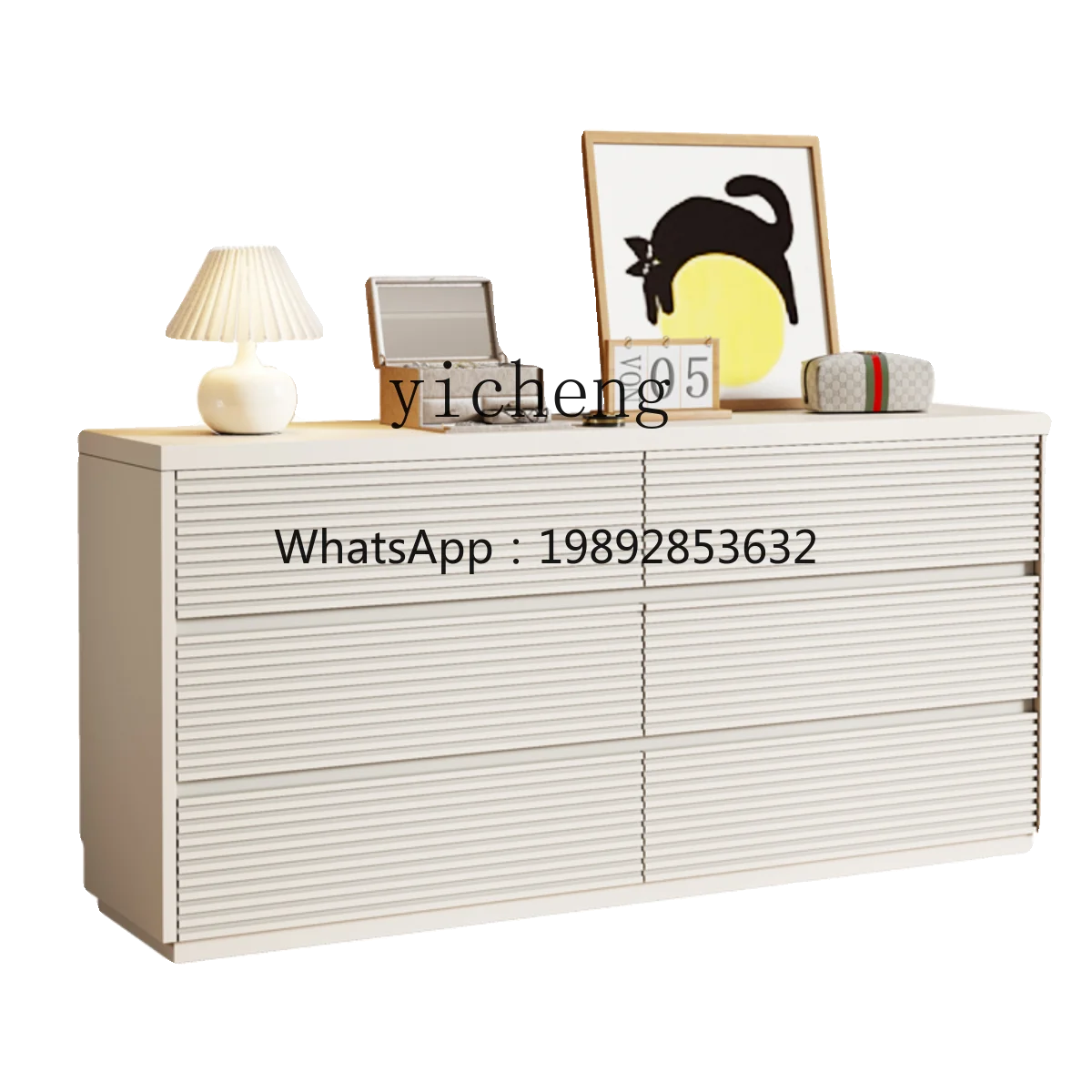 R1  master bedroom bedside cabinet simple living room wall locker solid wood drawer storage cabinet