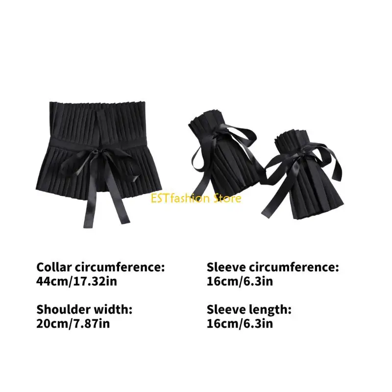 Y5GC غطاء ياقة قابل للفصل من القطن قابل للتنفس، أصفاد ناعمة من Flase Coloar، صديقة للبشرة لمناسبات المكتب والارتداء اليومي