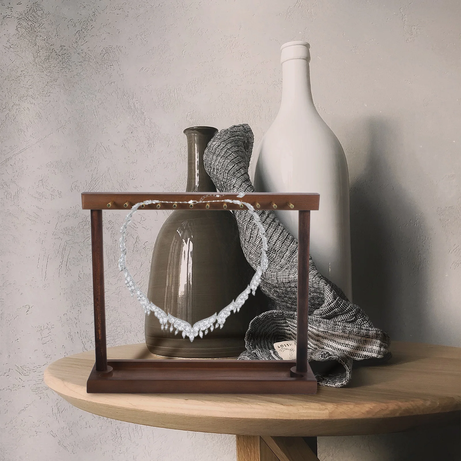 

Jewelry Organizer Stand Necklace Holder Desktop Display Rack for Earrings Bracelets Rings Watches Organizer Holder